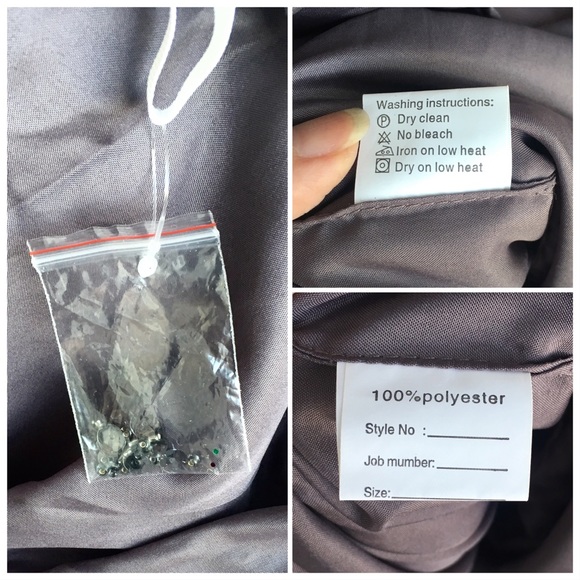 Lavender Grayish Lace Maxi Illusion Dress Size 4 - Picture 8 of 8